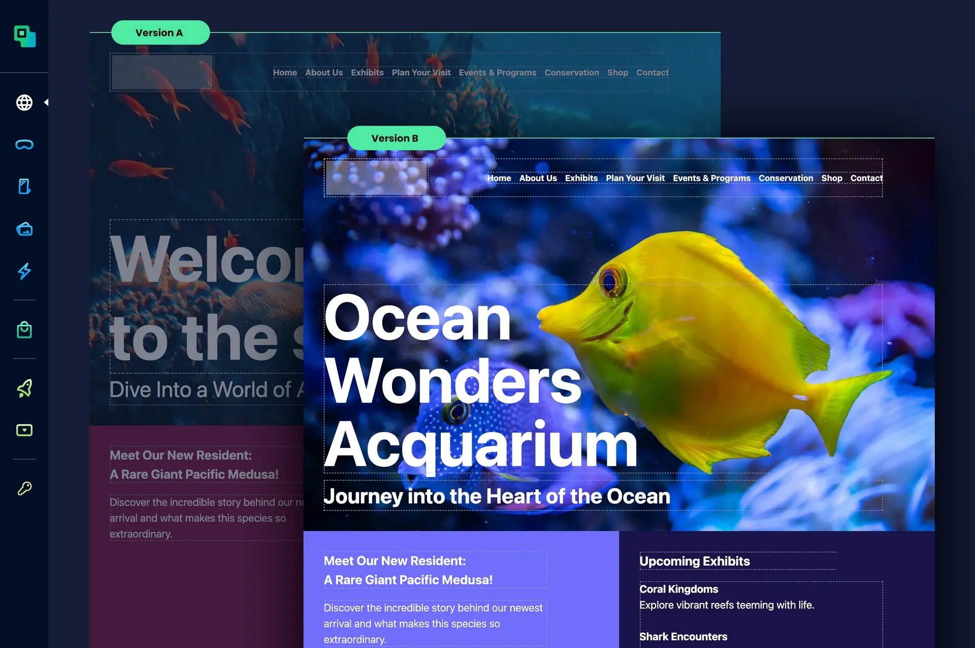 Dynamic personalization and creation of real-time page and content variations