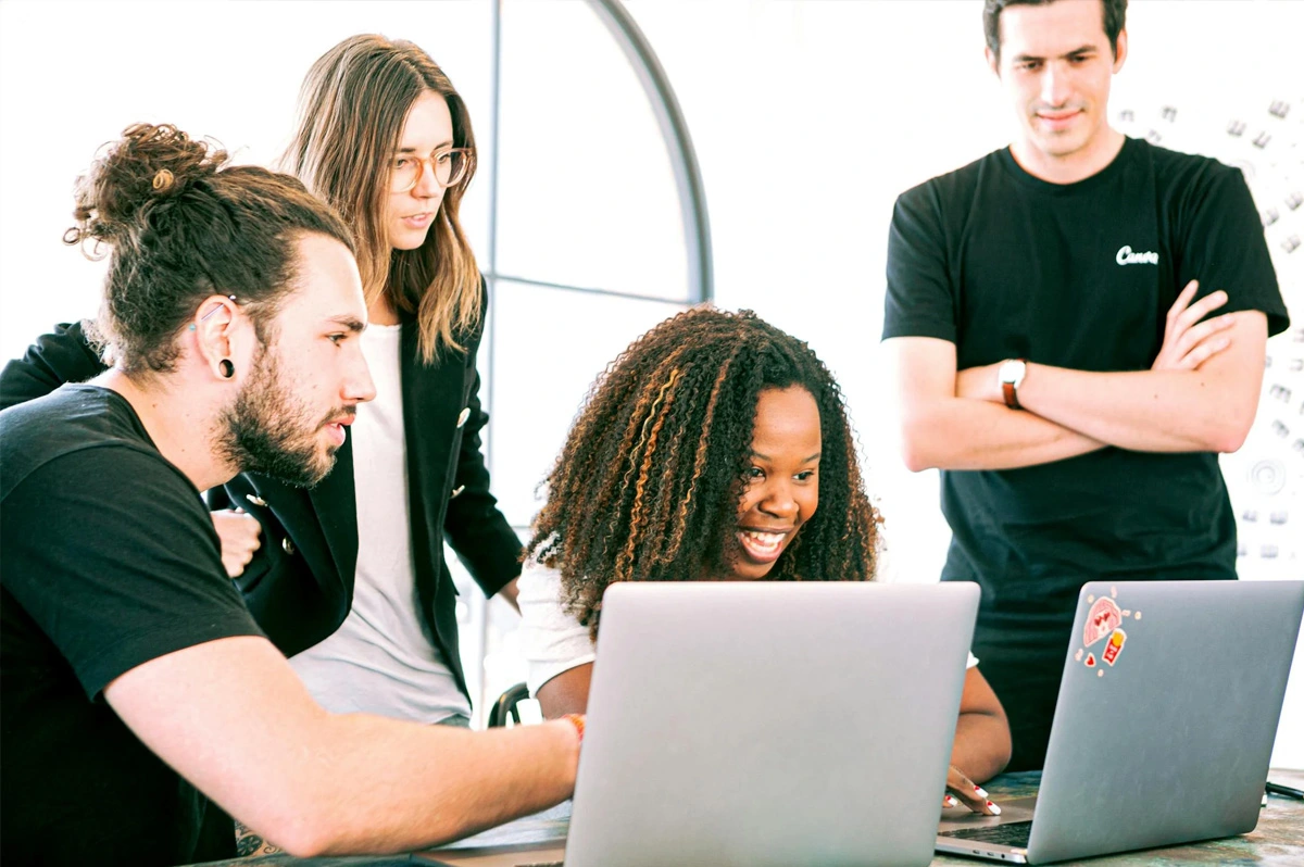 Marketing team creating and optimizing engaging and personalized online experiences